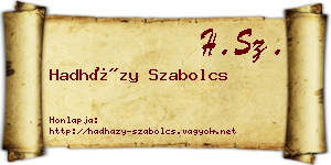 Hadházy Szabolcs névjegykártya